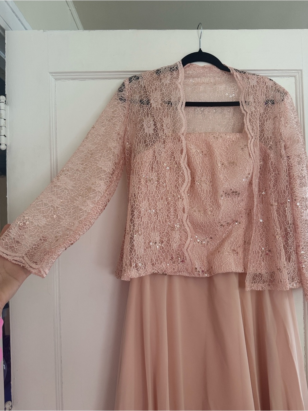 Blush Pink Sequin Dress